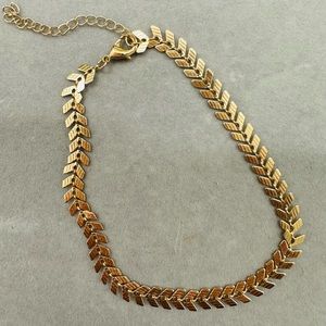 herringbone chain anklet
